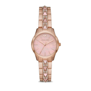 Michael Kors Runway Mother of Pearl Dial Rose Gold Steel Strap Watch For Women - MK6856 Buy Now By Michael Kors