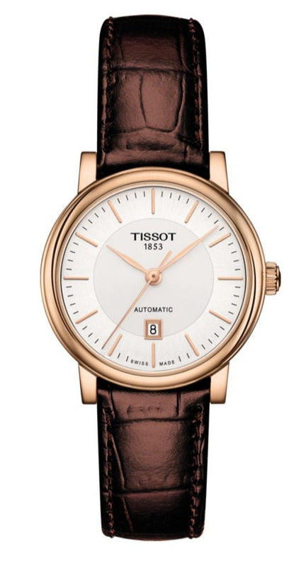 Tissot T Classic Carson Premium White Dial Brown Leather Strap Watch for Women - T122.207.36.031.00 Buy Now By Tissot