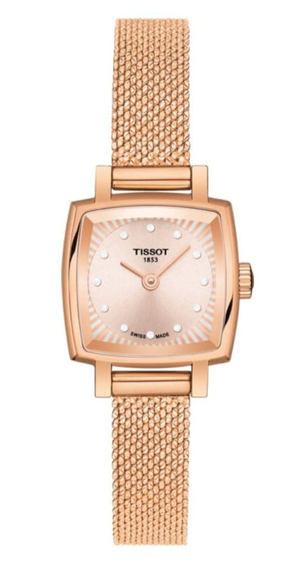 Tissot Lovely Square Lady Quartz Rose Gold Dial Rose Gold Mesh Bracelet Watch For Women - T058.109.33.456.00 Buy Now By Tissot