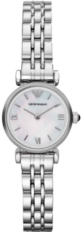 Emporio Armani Gianni T Bar Mother of Pearl Dial Silver Steel Strap Watch For Women - AR1688 Buy Now By Emporio Armani