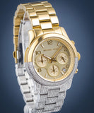 Michael Kors Runway Chronograph Gold Dial Two Tone Steel Strap Watch For Women - MK7329 Buy Now By Michael Kors