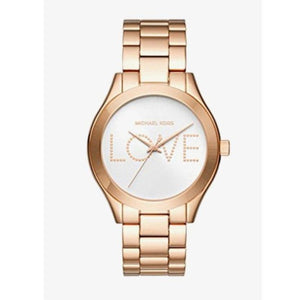 Michael Kors Slim Runway White Dial Rose Gold Steel Strap Watch For Women - MK3804 Buy Now By Michael Kors