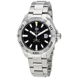 Tag Heuer Aquaracer Automatic Black Dial Silver Steel Strap Watch for Men - WAY2010.BA0927 Buy Now By Tag Heuer