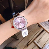 Michael Kors Parker Chronograph Pink Dial Silver Steel Strap Watch For Women - MK6105 Buy Now By Michael Kors