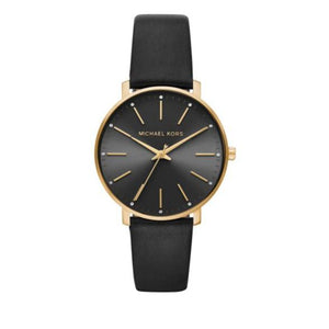 Michael Kors Pyper Black Dial Black Leather Strap Watch For Women - MK2747 Buy Now By Michael Kors