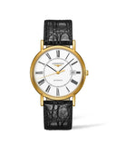 Longines Presence 25.5mm Automatic White Dial Black Leather Strap Watch for Women - L4.921.2.11.2 Buy Now By Longines