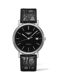 Longines Presence 38.5mm Automatic Black Dial Black Leather Strap Watch for Men - L4.921.4.52.2 Buy Now By Longines