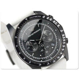 Emporio Armani Sportivo Chronograph Black Dial White Rubber Strap Watch For Men - AR6112 Buy Now By Emporio Armani