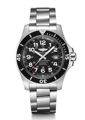 Breitling Superocean II 44mm Black Dial Black Steel Strap Watch for Men - A17392D71B1A1 Buy Now By Breitling