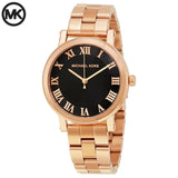 Michael Kors Noire Black Dial Rose Gold Steel Strap Watch for Women - MK3585 Buy Now By Michael Kors