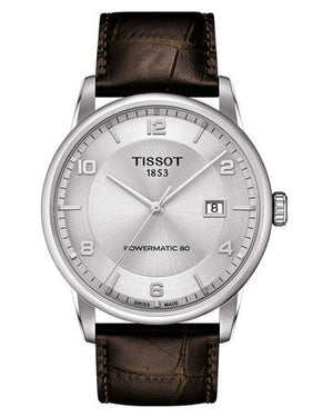 Tissot Luxury Powermatic 80 Silver Dial Brown Leather Strap Watch For Men - T086.407.16.031.00 Buy Now By Tissot