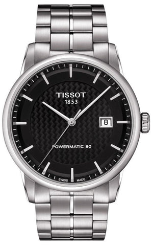 Tissot Luxury Powermatic 80 Black Dial Silver Steel Strap Watch for Men - T086.407.11.201.02 Buy Now By Tissot
