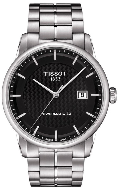 Tissot Luxury Powermatic 80 Black Dial Silver Steel Strap Watch for Men - T086.407.11.201.02 Buy Now By Tissot