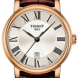 Tissot Carson Premium Lady Silver Dial Brown Leather Strap Watch For Women - T122.210.36.033.00 Buy Now By Tissot
