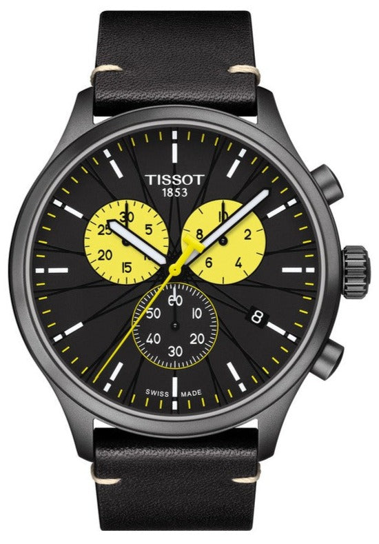 Tissot Chrono XL Tour De France Special Edition Black Dial Black Leather Strap Watch for Men - T116.617.36.051.11 Buy Now By Tissot