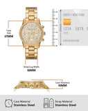 Michael Kors Ritz Chronograph Gold Dial Gold Steel Strap Watch For Women - MK7310 Buy Now By Michael Kors
