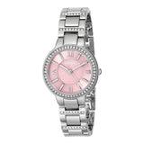 Fossil Virginia Pink Dial Silver Steel Strap Watch for Women - ES3504 Buy Now By Fossil