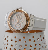 Guess Limelight White Dial White Rubber Strap Watch for Women - W1053L2 Buy Now By Guess