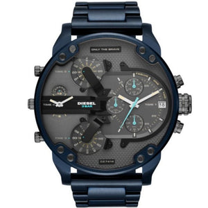 Diesel Daddy 2.0 Chronograph Grey Dial Blue Steel Strap Watch For Men - DZ7414 Buy Now By Diesel