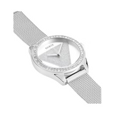 Guess Tri Glitz Quartz Silver Dial Silver Mesh Bracelet Watch For Women - W1142L1 Buy Now By Guess