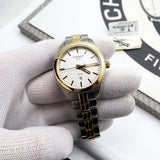 Tissot T Classic PR 100 Sport Chic White Dial Two Tone Steel Strap Watch For Women - T101.210.22.031.00 Buy Now By Tissot