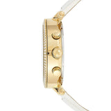 Michael Kors Parker White Dial with Diamonds White Leather Strap Watch for Women - MK2290 Buy Now By Michael Kors