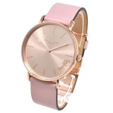 Coach Delancey Gold Dial Pink Leather Strap Watch for Women - 14503332 Buy Now By Coach