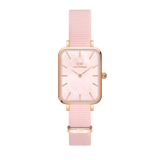 Daniel Wellington Quadro Pressed Mother of Pearl Pink Dial Pink Nylon Strap Watch For Women - DW00100509 Buy Now By Daniel Wellington