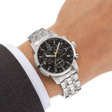 Tissot T Sport PRC200 Chronograph Black Dial Silver Steel Strap Watch for Men - T17.1.586.52 Buy Now By Tissot