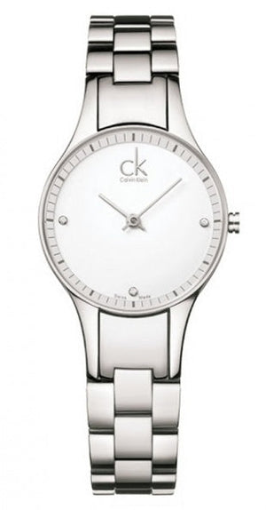 Calvin Klein Simplicity White Dial Silver Steel Strap Watch for Women - K4323101 Buy Now By Calvin Klein
