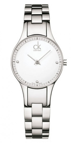 Calvin Klein Simplicity White Dial Silver Steel Strap Watch for Women - K4323101 Buy Now By Calvin Klein