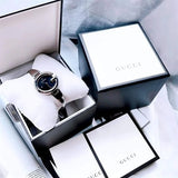 Gucci Guccissima Black Dial Silver Steel Strap Watch For Women - YA134301 Buy Now By Gucci