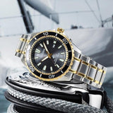 Citizen Eco Drive Promaster Diver Black Dial Two Tone Steel Strap Watch For Men - BN0194-57E Buy Now By Citizen