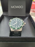 Movado Series 800 Green Dial Silver Steel Strap Watch For Men - 2600136 Buy Now By Movado