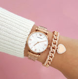 Emporio Armani Mother of Pearl Dial Rose Gold Steel Strap Watch For Women - AR11110 Buy Now By Emporio Armani