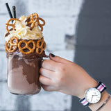 Daniel Wellington Classic Southampton White Dial Three Tone Nylon Strap Watch For Women - DW00100050 Buy Now By Daniel Wellington