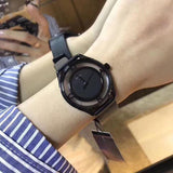 Marc Jacobs Tether Transparent Black Dial Black Leather Strap Watch for Women - MBM1379 Buy Now By Marc Jacobs