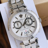 Versace Aion Chronograph White Dial Silver Steel Strap Watch for Men - VBR040017 Buy Now By Versace