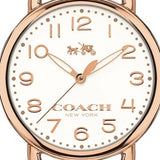 Coach Delancey White Dial Rose Gold Steel Strap Watch for Women - 14502262 Buy Now By Coach