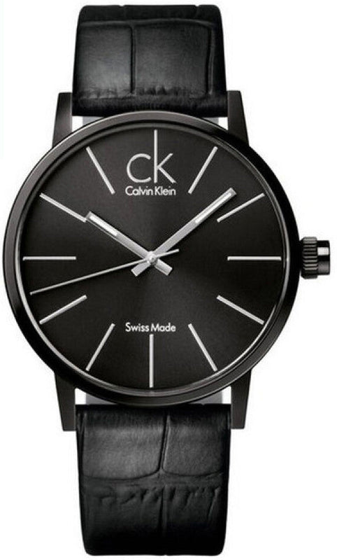 Calvin Klein Black Dial Black Leather Strap Watch for Women - K7622401 Buy Now By Calvin Klein