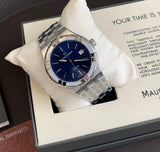 Maurice Lacroix Aikon Date Blue Dial Silver Steel Strap Watch for Men - AI1108-SS002-430-1 Buy Now By Maurice Lacroix