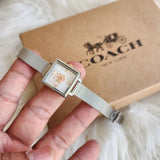 Coach Cass White Dial Silver Mesh Bracelet Watch for Women - 14503697 Buy Now By Coach