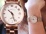 Marc Jacobs Baker White Dial Rose Gold Steel Strap Watch for Women - MBM3248 Buy Now By Marc Jacobs