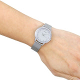 Guess Chelsea Mother of Pearl White Dial Silver Mesh Strap Watch For Women - W0647L1 Buy Now By Guess