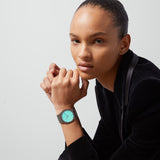 Gucci 25H Quartz Turquoise Dial Silver Steel Strap Watch For Women - YA163409 Buy Now By Gucci