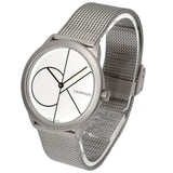 Calvin Klein Minimal White Dial Silver Mesh Bracelet Watch for Women - K3M52152 Buy Now By Calvin Klein