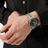 Philipp Plein The $kull Diver Black Dial Silver Steel Strap Watch For Men- PWOAA0522 Authentic Buy Shop Now