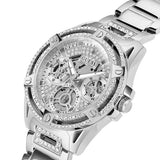 Guess Queen Quartz Silver Dial Silver Steel Strap Watch For Women - GW0464L1 Buy Now By Guess