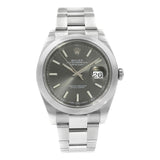 Rolex Datejust 41 Oyster Grey Dial Oystersteel Strap Watch for Men - M126300-0007 Buy Now By Rolex