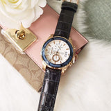 Guess Pinnacle Chronograph White Dial Blue Leather Strap Watch For Men - W0673G6 Buy Now By Guess